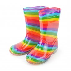 FT1919: Kids Rainbow Wellington Boots (Shoe Sizes: 10-2)